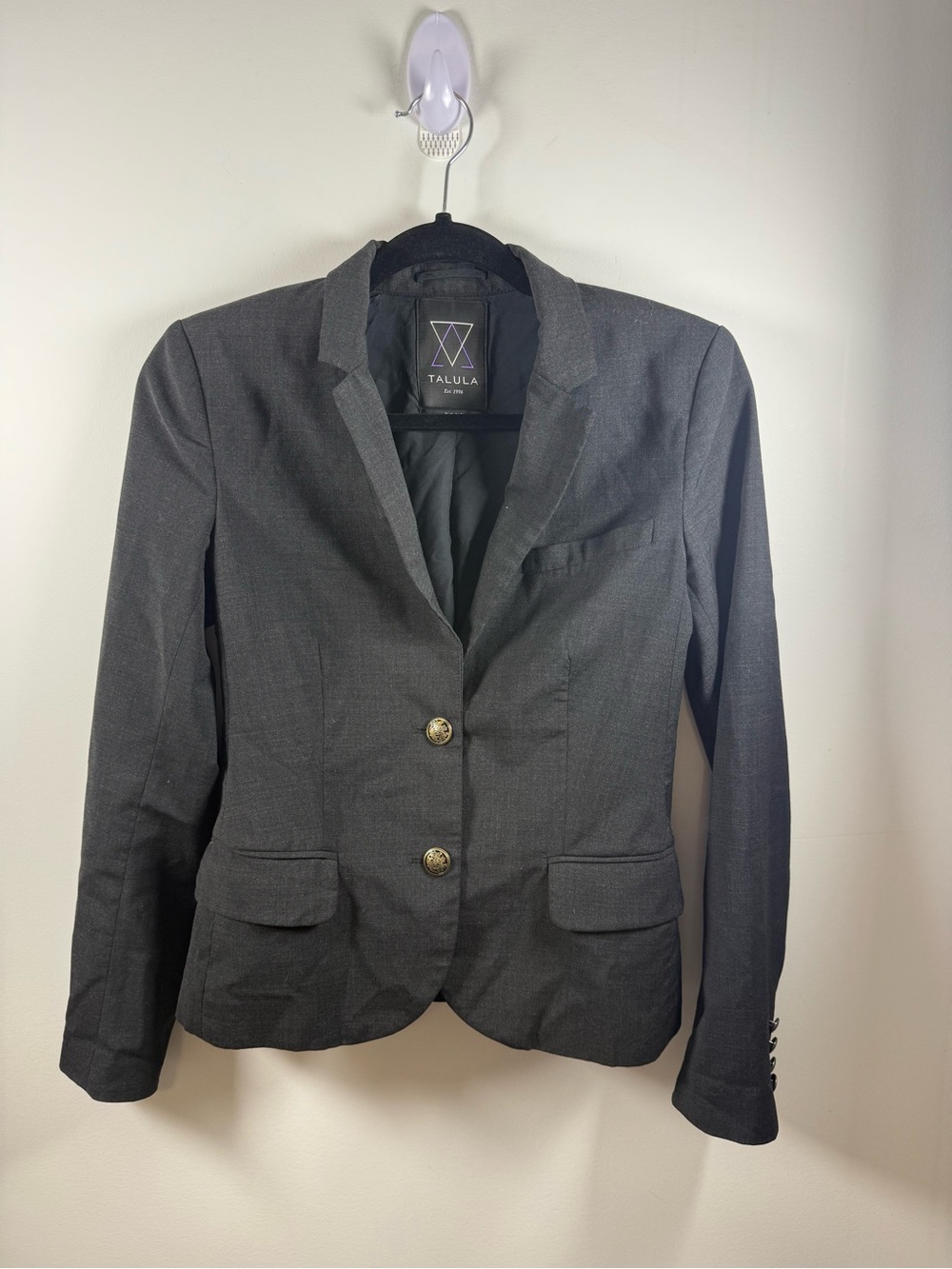 TALULA | Charcoal Wool Blend Blazer Size 4